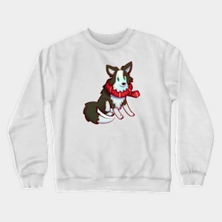 Cute Border Collie Drawing Crewneck Sweatshirt